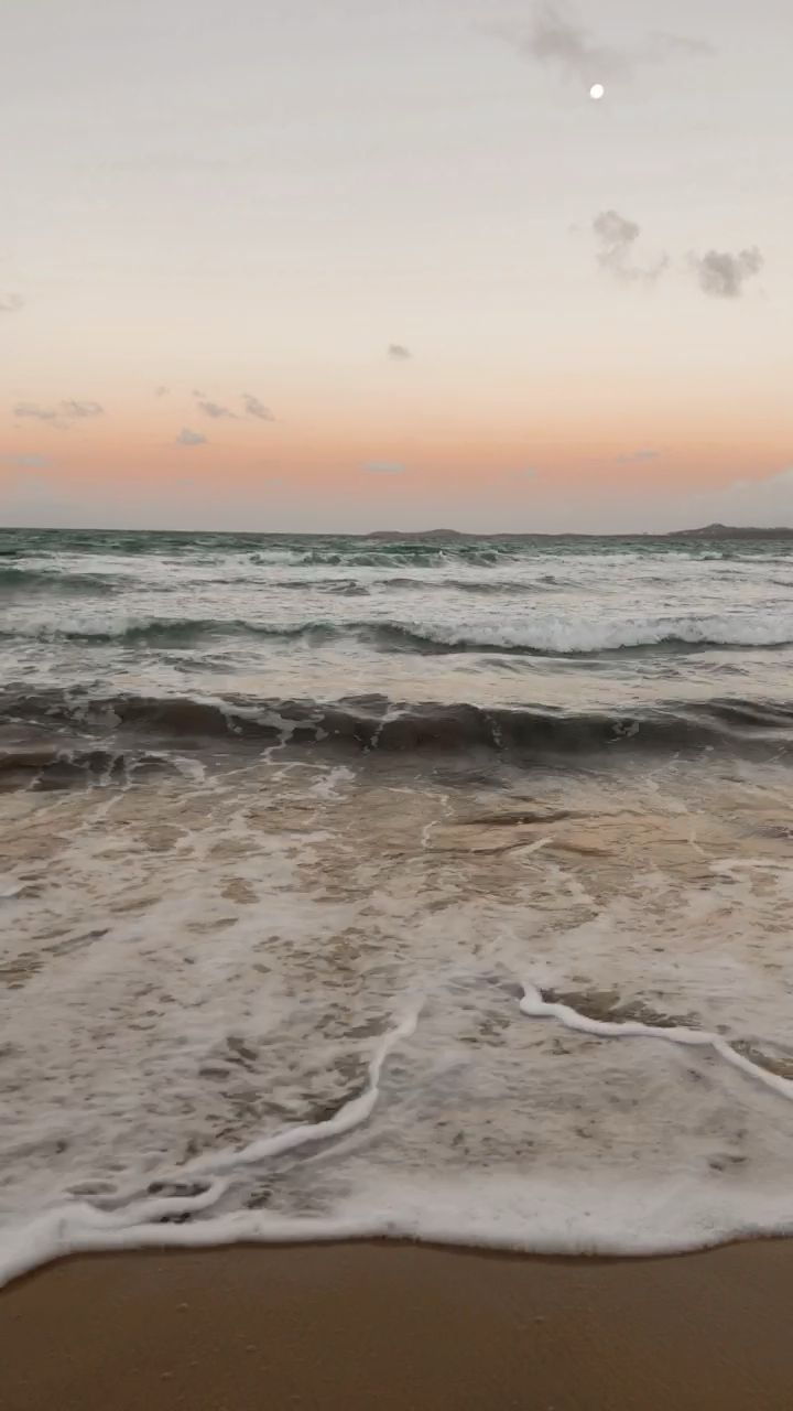 Strand, Wellen, Dämmerung, Schaum, Hochformat, Hintergrundbild fürs Smartphone
