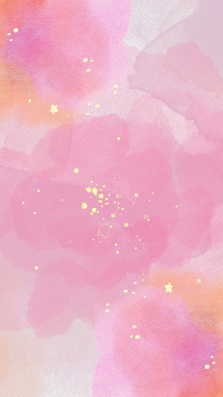 Aquarell, Rosa, Pink, Goldpartikel, Abstrakt, HD, Hintergrundbild fürs Handy