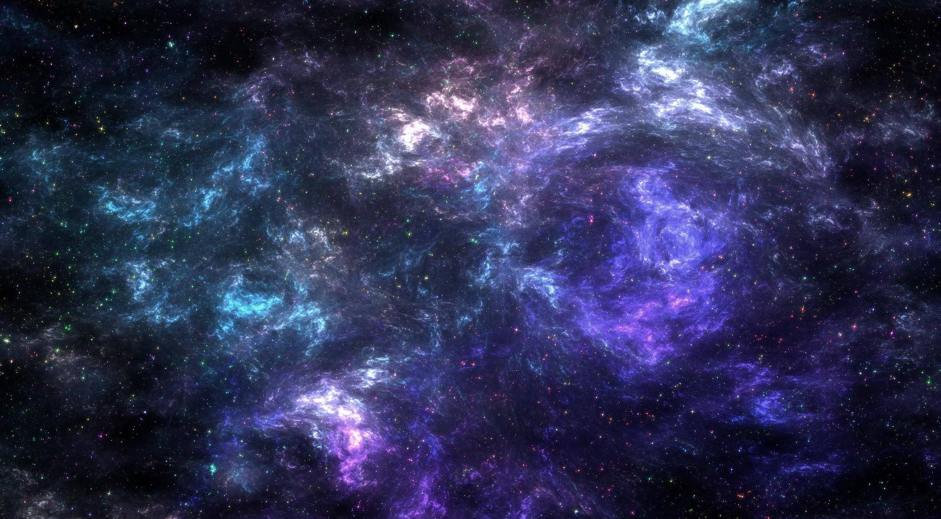 Nebel, Sterne, Blau, Lila, Kosmos, Full HD, Desktop-Hintergrund für Windows