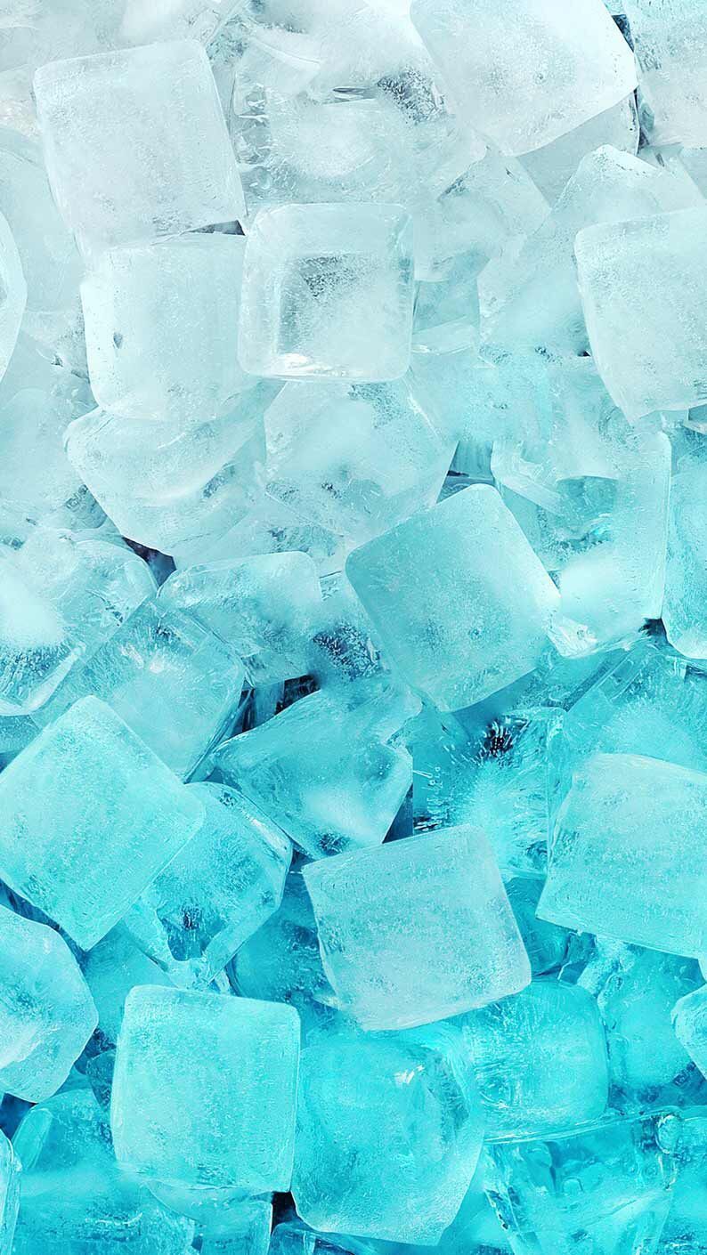 Eiswürfel, Türkis, Farbverlauf, Kühl, Textur, HD, Handy-Hintergrund im Hochformat