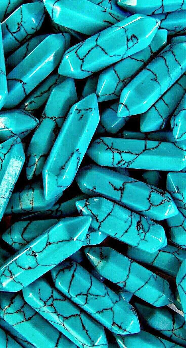 Kristalle, Edelsteine, Muster, Blaugrün, HD, Hintergrundbild fürs Handy