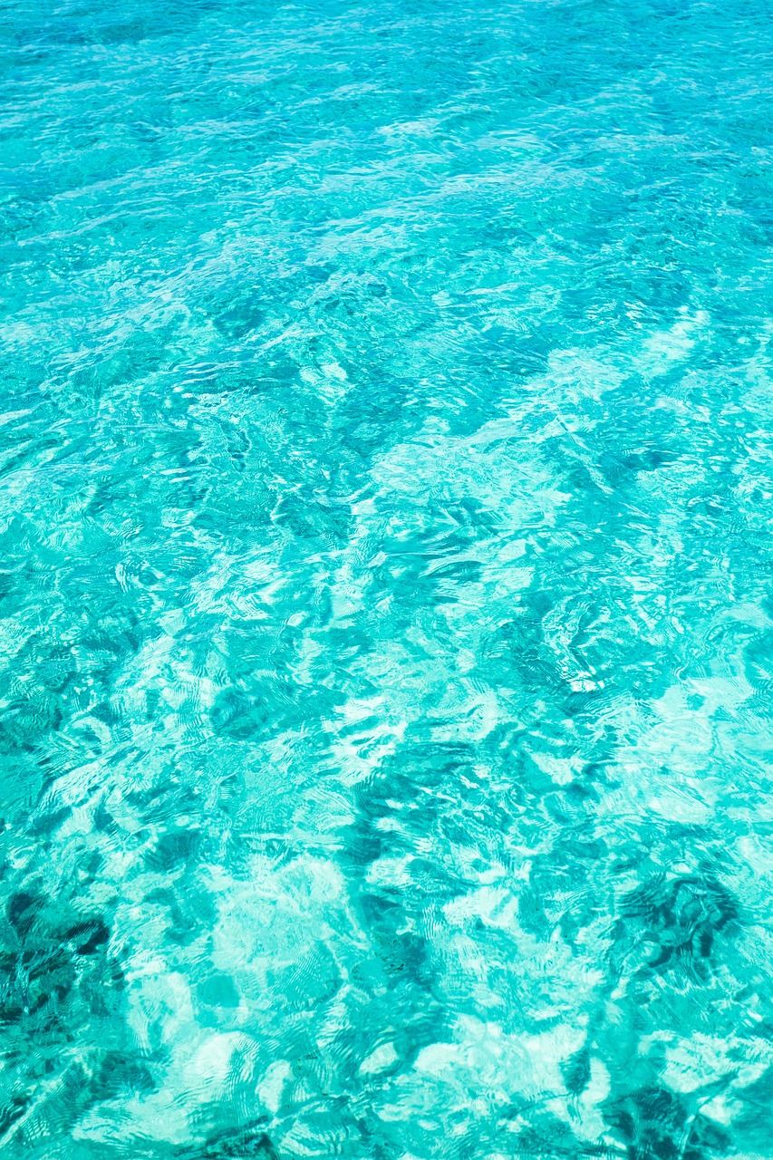 Klares Wasser, Meer, Wasseroberfläche, Lagune, Hochformat, Hintergrundbild fürs Smartphone