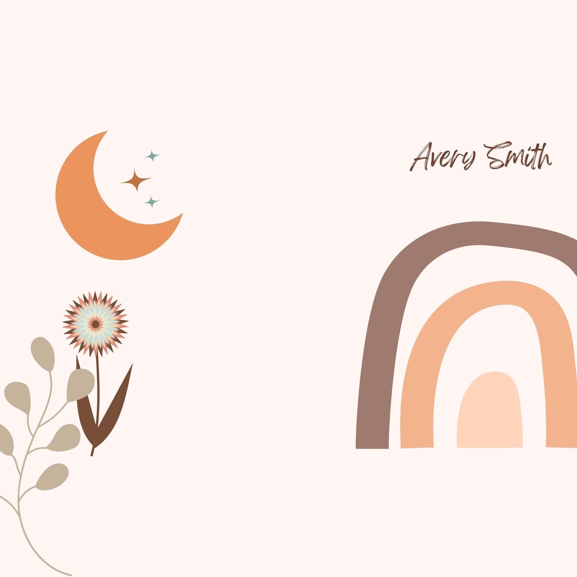 Regenbogen, Halbmond, Boho, Pastell, Minimalistisch, Full HD, iPad-Hintergrundbild