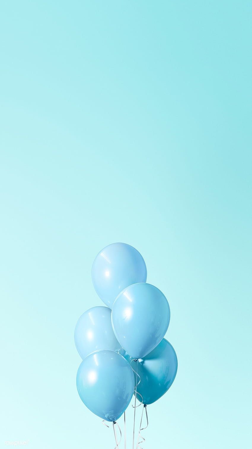 Luftballons, Hellblau, Minimalistisch, HD, Handy-Hintergrund im Hochformat