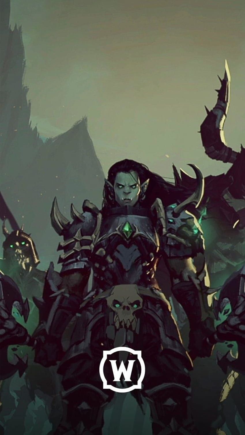 Ork, Krieger, World of Warcraft, Porträt, Rot und Grün, HD, Hintergrundbild fürs Handy