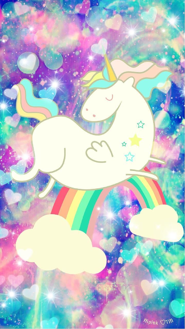 Einhorn, Regenbogen, Glitzer, Bunt, Wolken, HD, Sperrbildschirm fürs iPhone