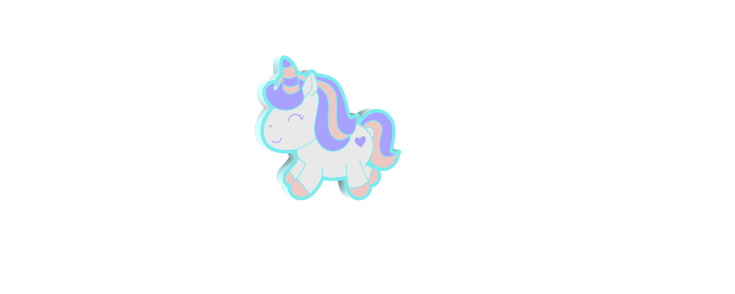 Einhorn, Sticker, Grauer Hintergrund, Pastell, Niedlich, 2K Wallpaper