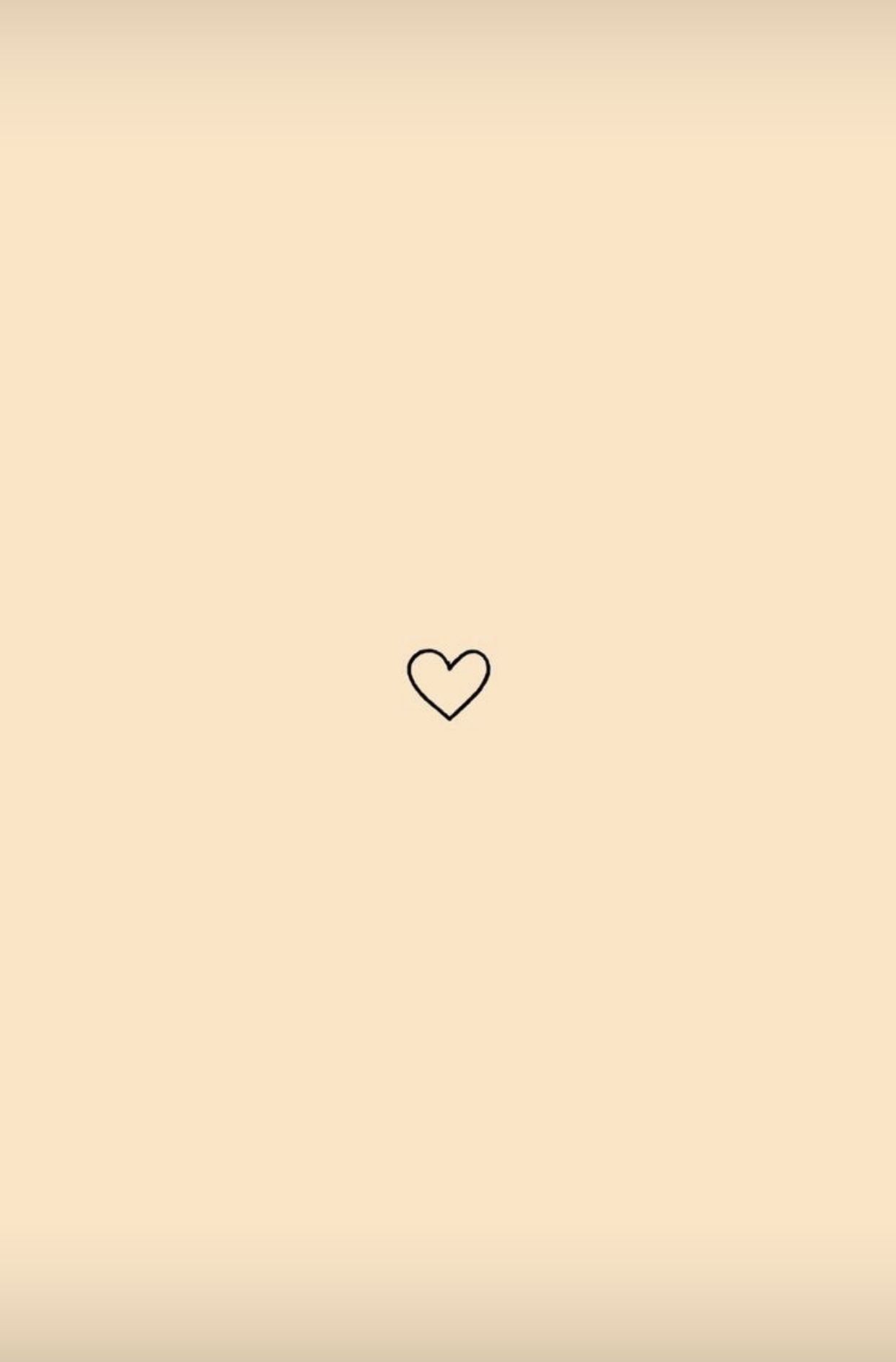 Herz, Minimalistisch, Pfirsichfarbener Hintergrund, Full HD, Sperrbildschirm fürs iPhone