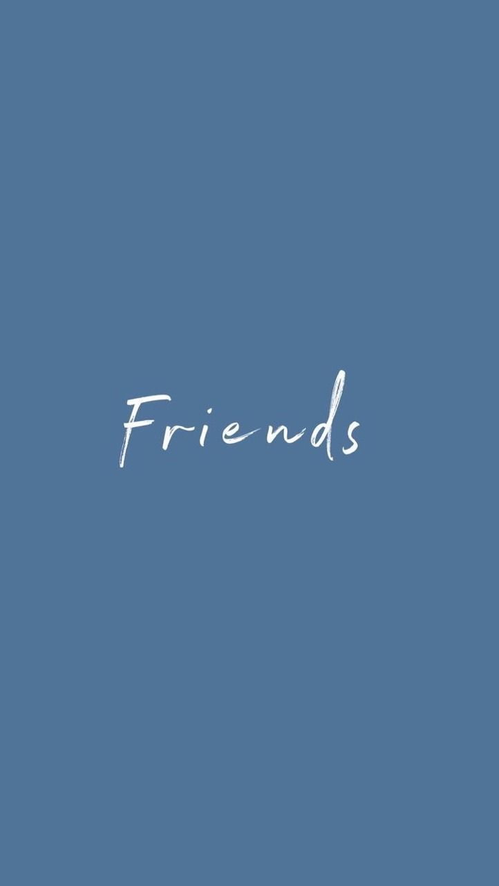 Friends, Handschrift, Minimalistisch, Blauer Hintergrund, Sperrbildschirm fürs iPhone