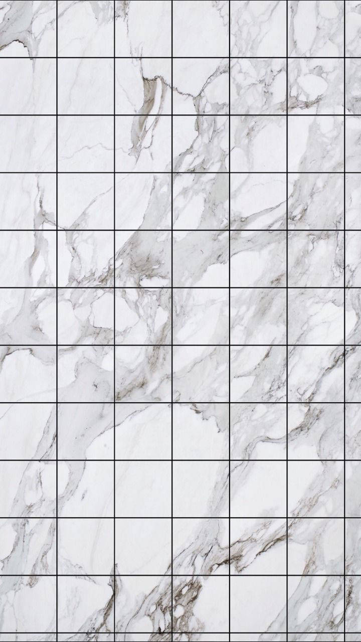 Marmorfliesen, Weißer Marmor, Raster, Graue Adern, Textur, HD, Handy-Hintergrundbild