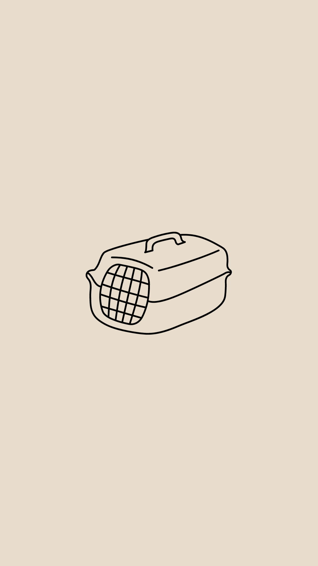 Transportbox, Icon, Strichzeichnung, Beige Hintergrund, Full HD, Sperrbildschirm fürs iPhone