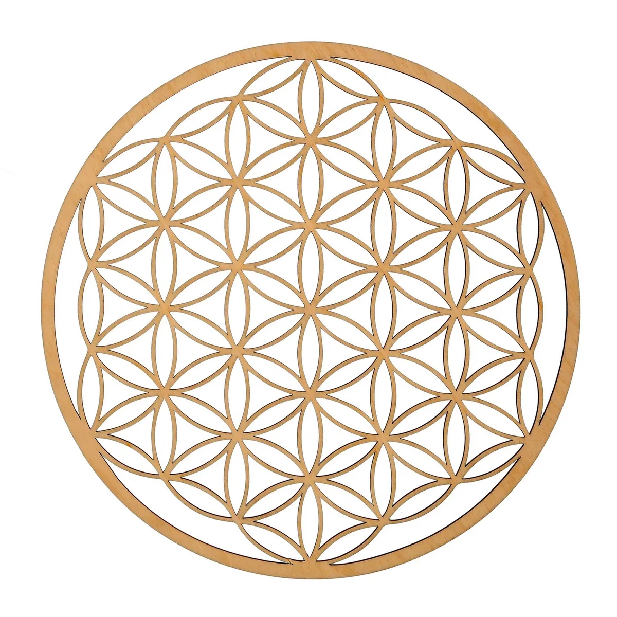 Blume des Lebens, Kupferfarben, Weißer Hintergrund, Heilige Geometrie, Ornament, Wallpaper