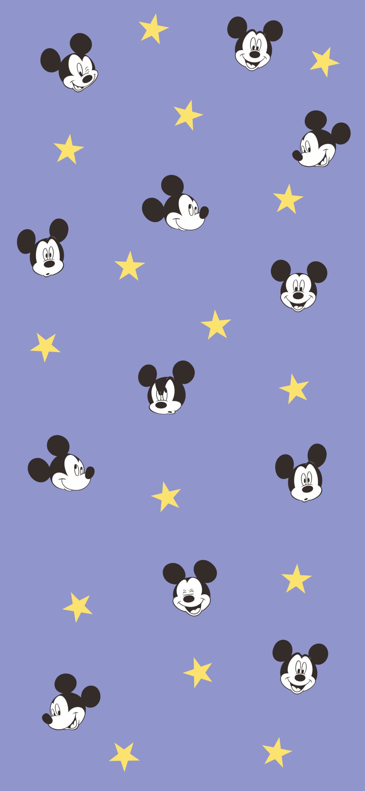 Micky Maus, Muster, Sterne, Lila Hintergrund, Disney, Full HD, Sperrbildschirm fürs iPhone