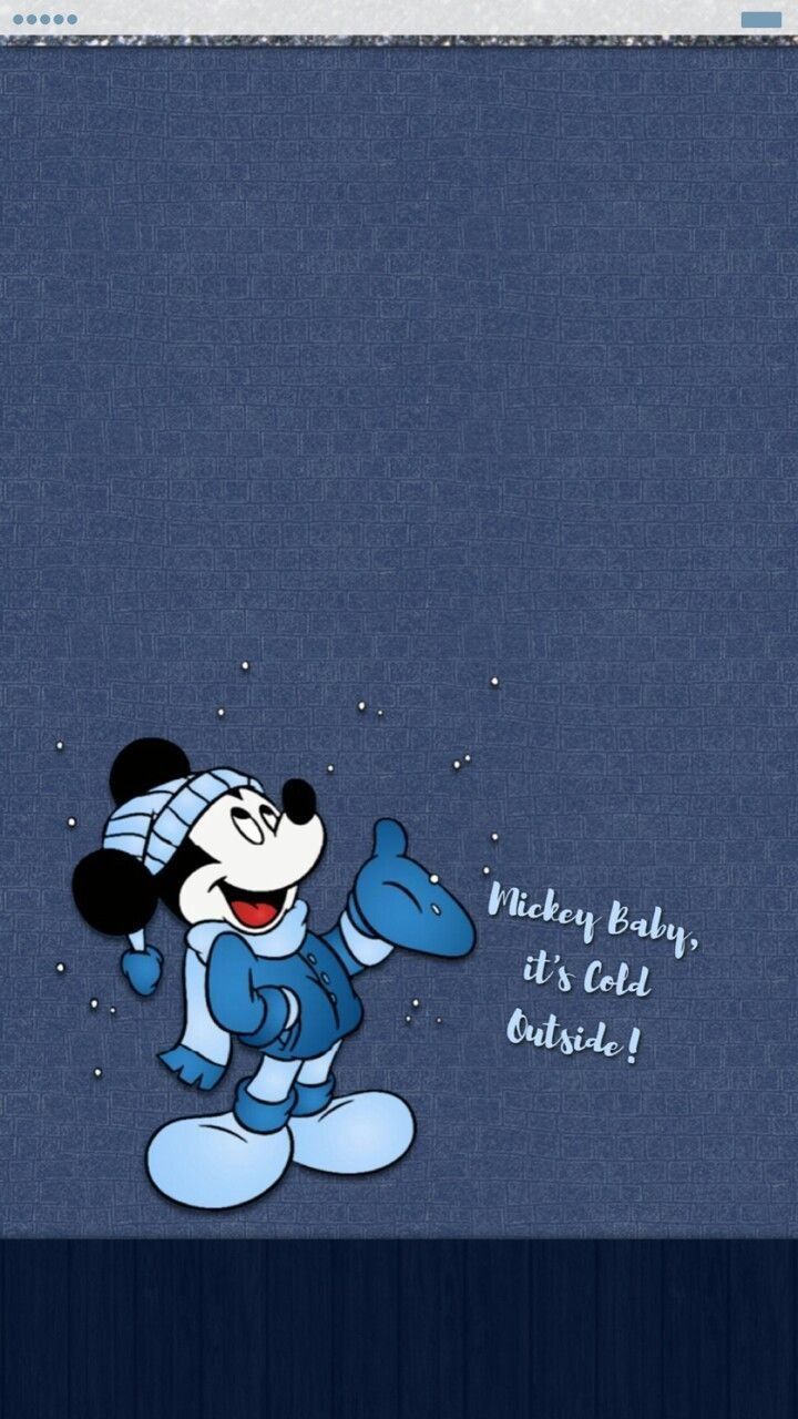 Micky Maus, Jeansstoff, Blaue Töne, Schriftzug, Winter, HD, Handy-Hintergrund im Hochformat