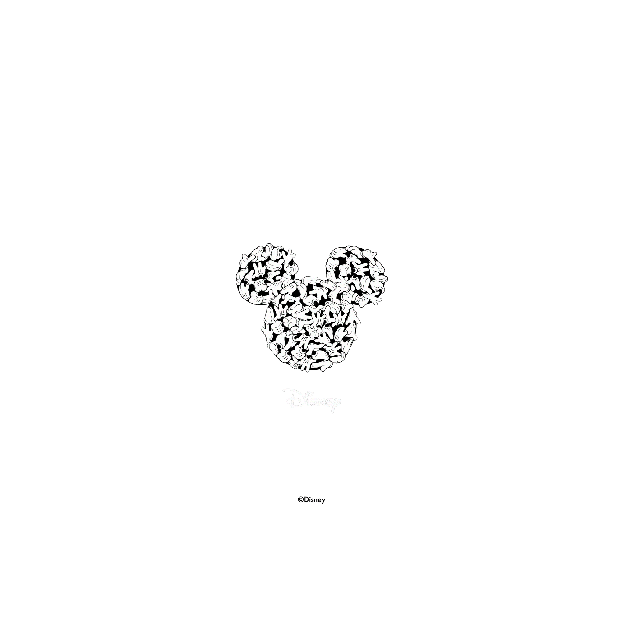 Micky Maus, Disney, Logo, Grüner Hintergrund, Blumenmuster, Minimalismus, Full HD Wallpaper