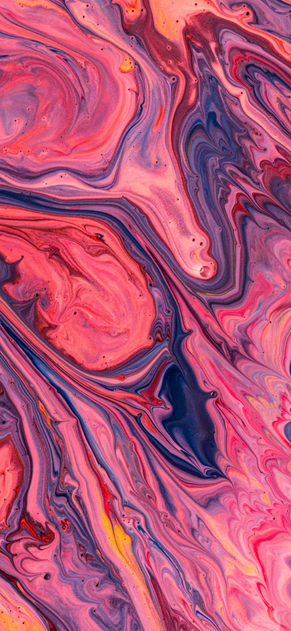 Flüssige Kunst, Marmormuster, Abstrakt, Pink, Lila, iPhone 17 Pro, Sperrbildschirm