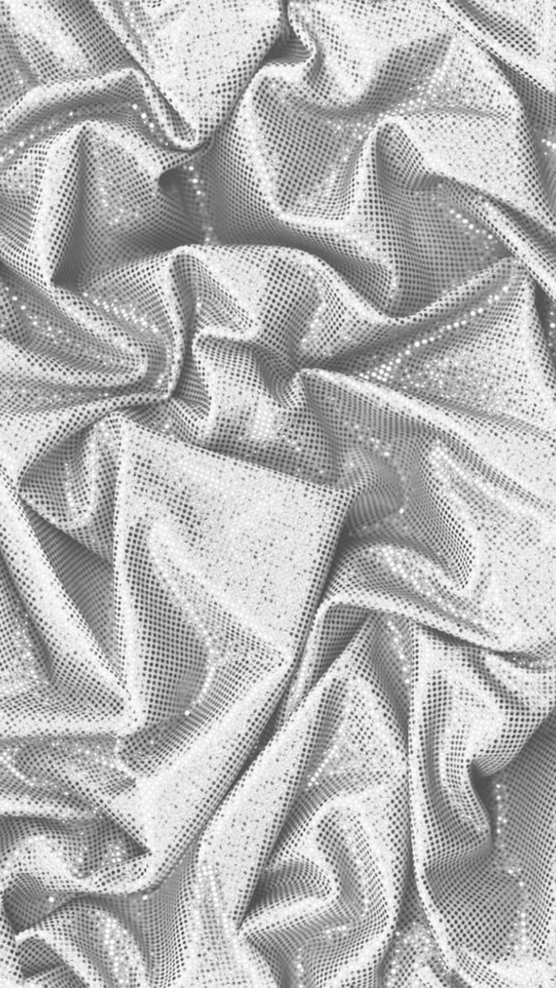 Silberner Stoff, Satin, Falten, Textur, Full HD, Hintergrundbild fürs Handy