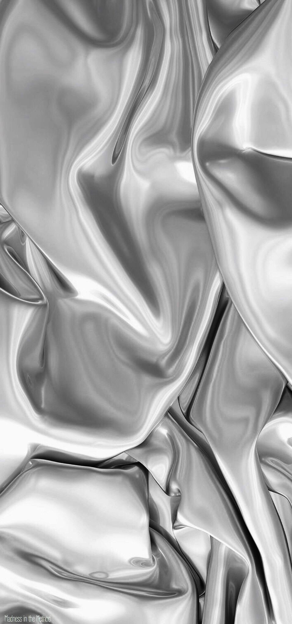 Flüssiges Metall, Chrom, Wellen, Abstrakt, Silber, Hintergrundbild für iPhone und Android