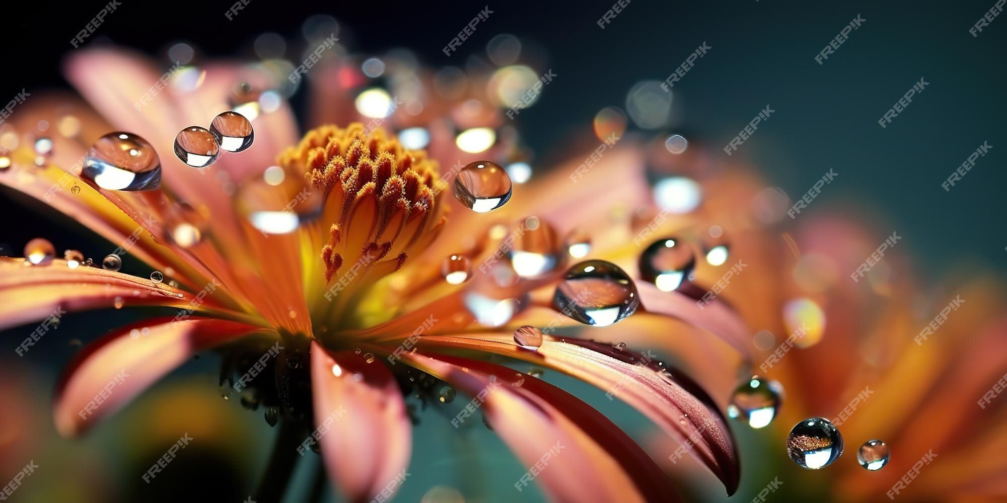 Orange Blüte, Wassertropfen, Makro, Tau, Nahaufnahme, Full HD, Desktop-Hintergrund für Windows