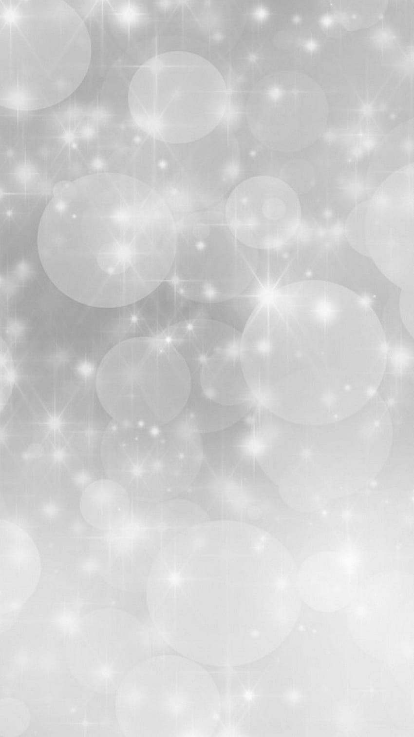 Bokeh, Glitzer, Silber, Lichtpunkte, Hochformat, Hintergrundbild fürs Smartphone