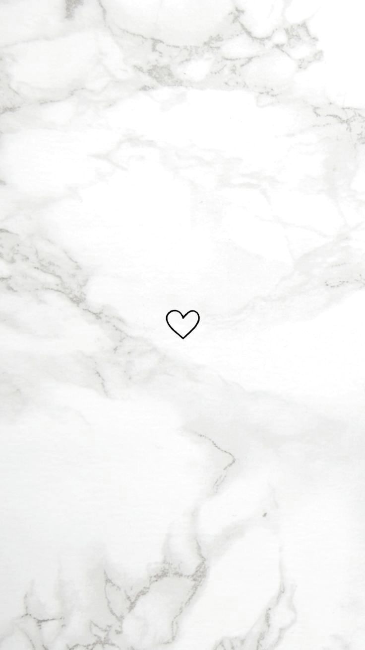 Marmor, Herz, Weiß, Textur, Minimalistisch, HD, Sperrbildschirm fürs iPhone
