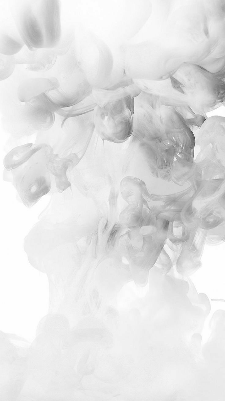 Weißer Rauch, Tinte im Wasser, Abstrakt, Grautöne, Wolken, Android-Hintergrundbild