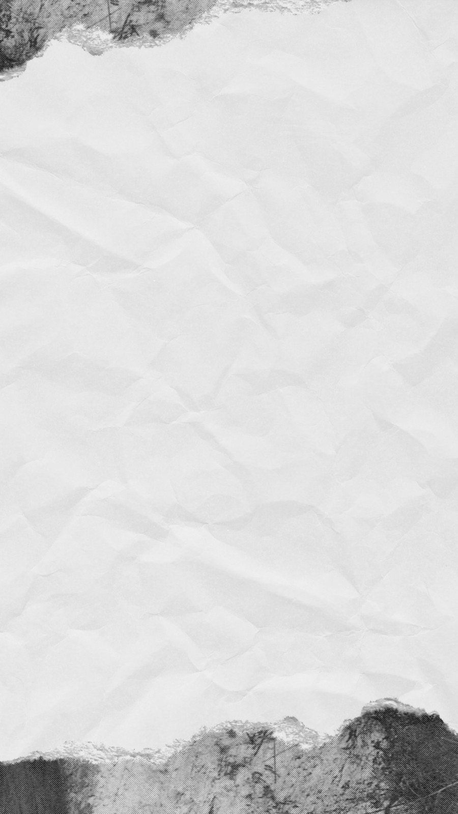 Zerknittertes Papier, Weiß, Textur, Gerissener Rand, Grau, HD, Handy-Hintergrundbild