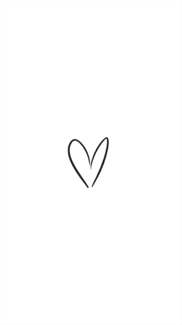 Herz, Strichzeichnung, Weißer Hintergrund, Minimalistisch, Liebe, Sperrbildschirm fürs iPhone