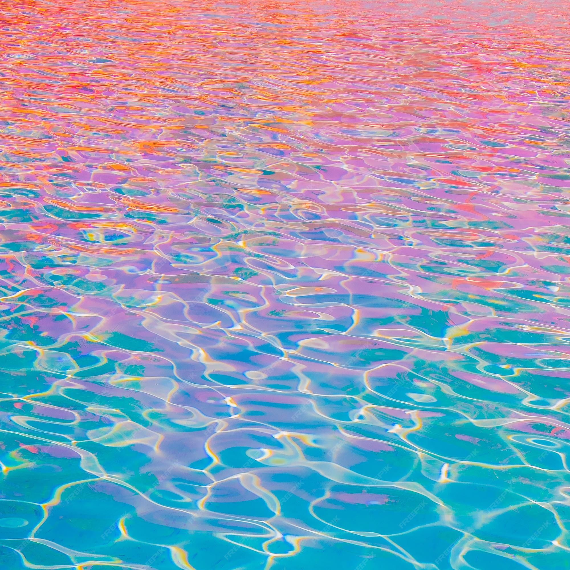 Wasseroberfläche, Pool, Lichtreflexe, Bunt, Full HD, Hintergrundbild fürs Tablet