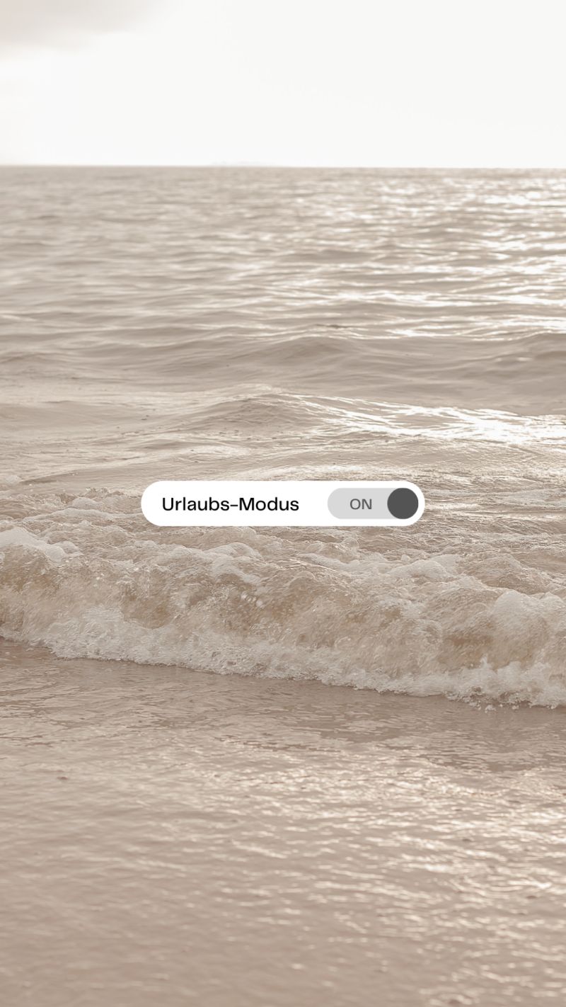 Urlaubsmodus, Schalter, Meer, Beige, Minimalistisch, Hintergrundbild für iPhone und Android