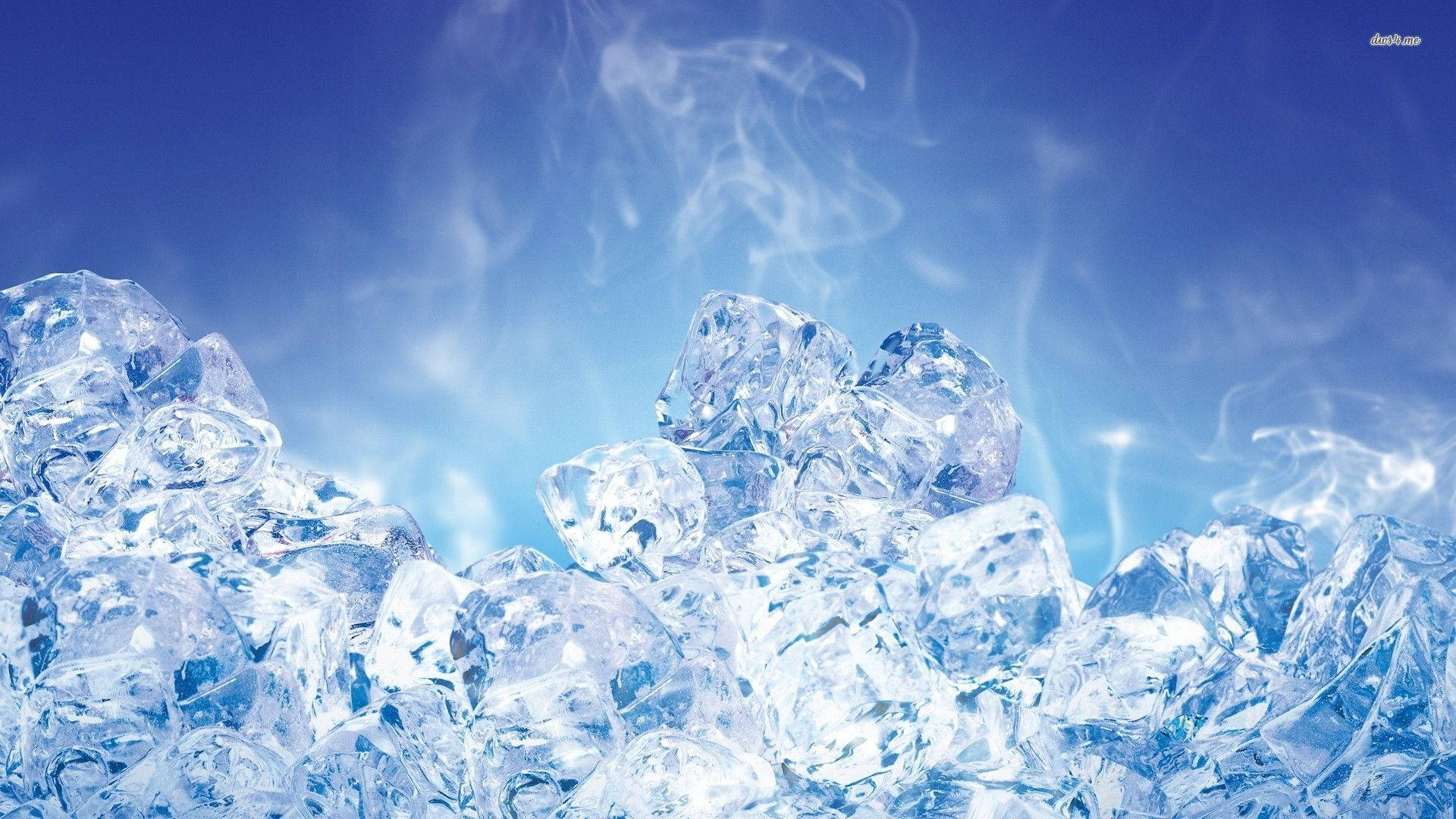 Eiswürfel, Blauer Himmel, Kristallklar, Frisch, Kälte, 16:9, Full-HD-Hintergrundbild für den Desktop