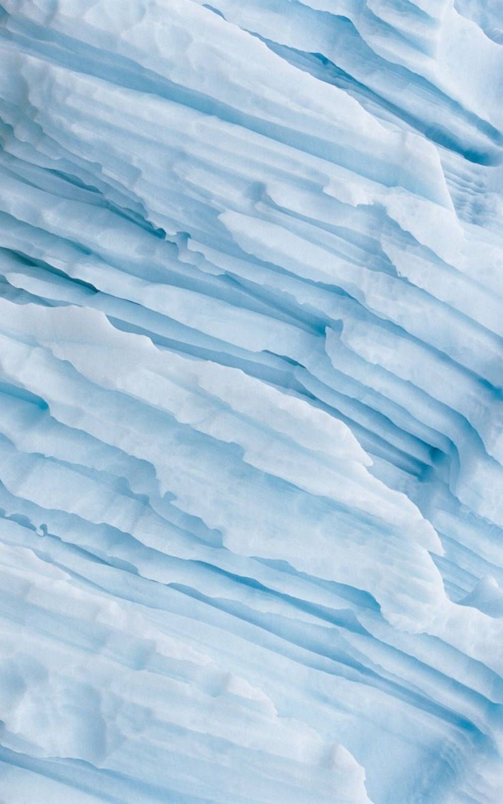 Gletschereis, Blaue Schichten, Eisstruktur, Weiß-Blau, Abstrakt, HD, Handy-Hintergrundbild