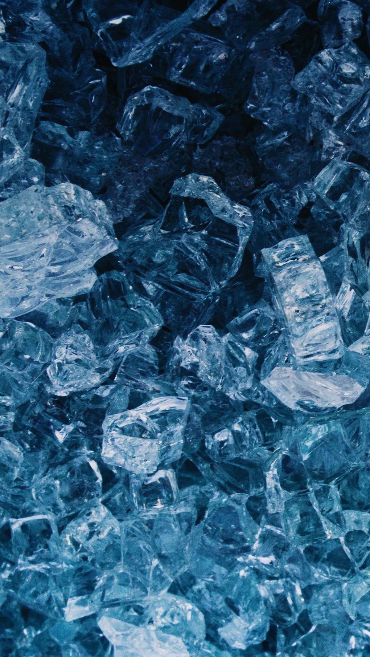 Crushed Ice, Eissplitter, Dunkelblau, Textur, Kristalle, Full HD, iPhone-Hintergrundbild