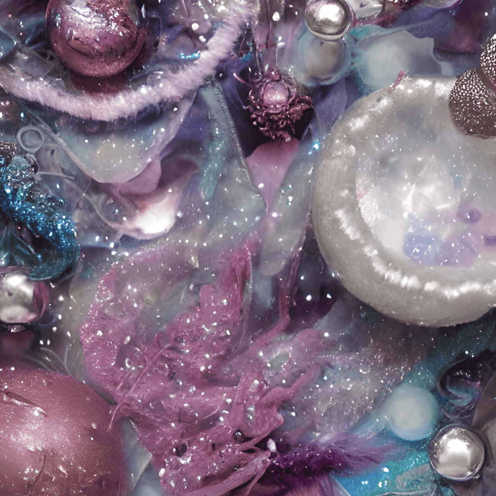 Christbaumkugeln, Glitzer, Nahaufnahme, Violette Töne, Pastellfarben, Hintergrundbild fürs Tablet