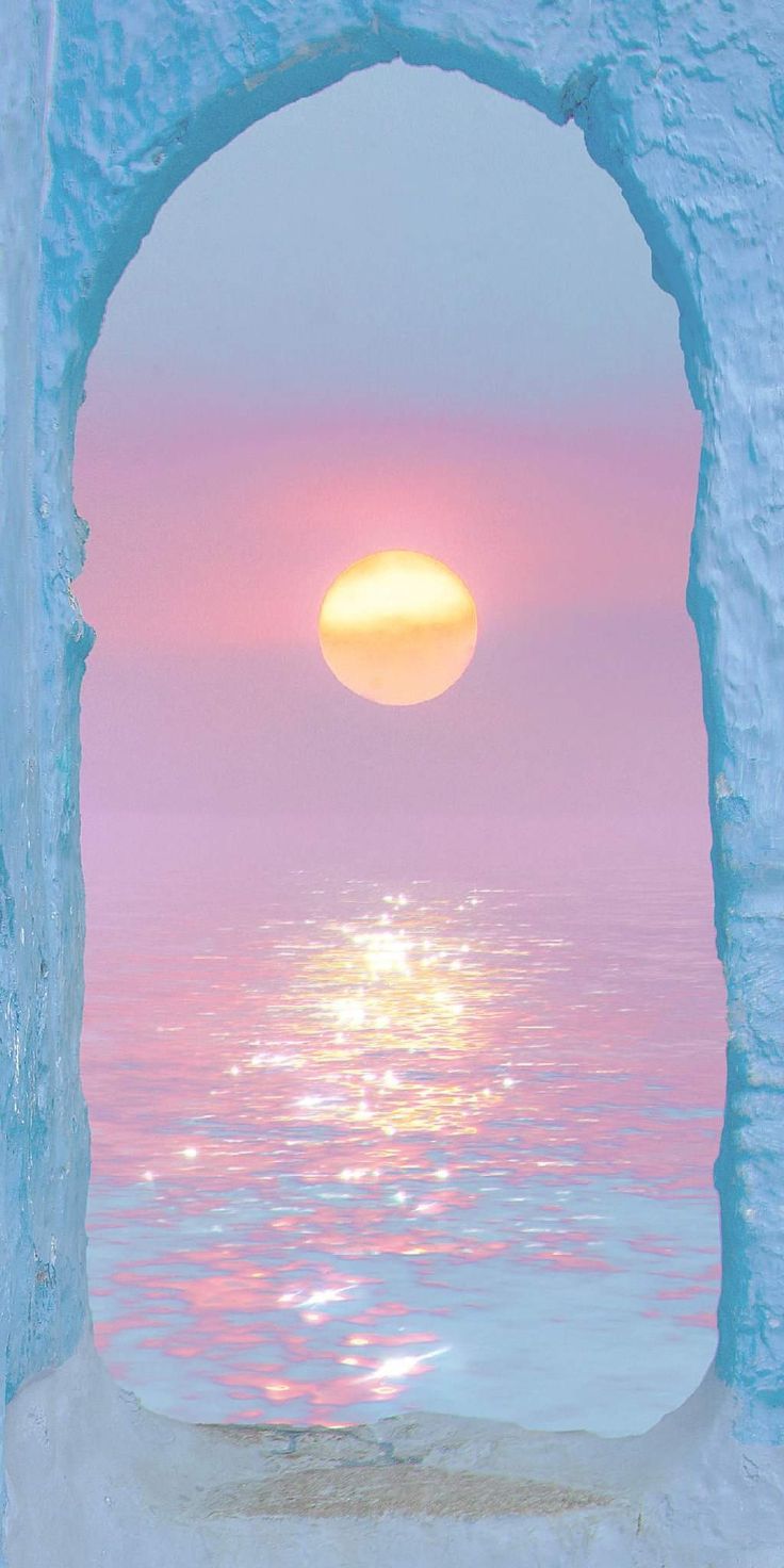 Eistor, Sonnenuntergang, Meer, Pastell, Rahmen, HD, Hintergrundbild fürs Handy