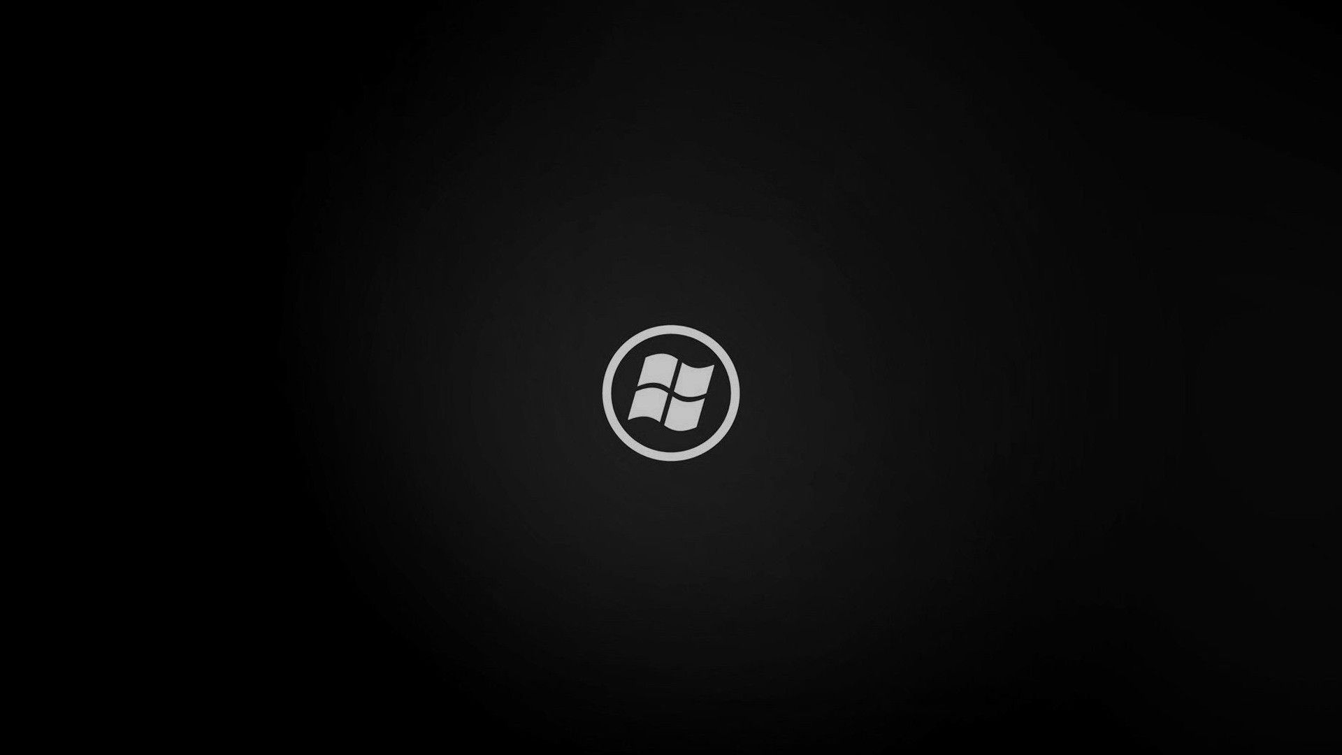 Windows-Logo, Microsoft Windows, Schwarzer Hintergrund, Minimalistisch, Full HD Wallpaper