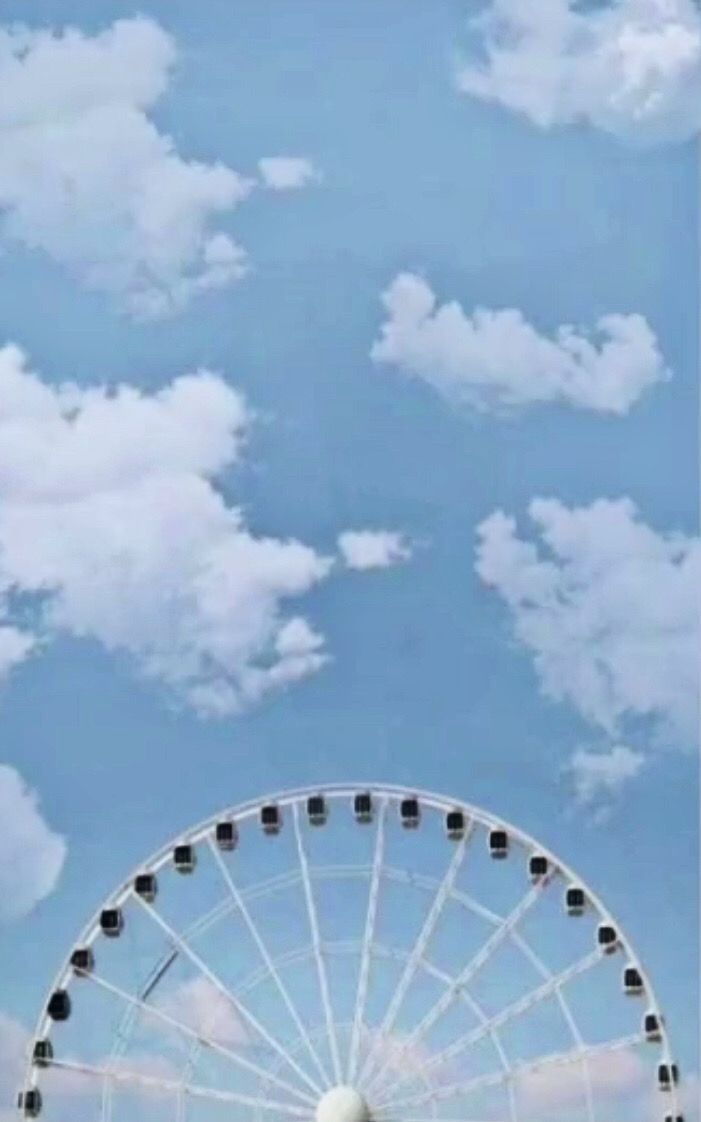 Riesenrad, Wolken, Blauer Himmel, Sommer, Hochformat, Hintergrundbild fürs Smartphone