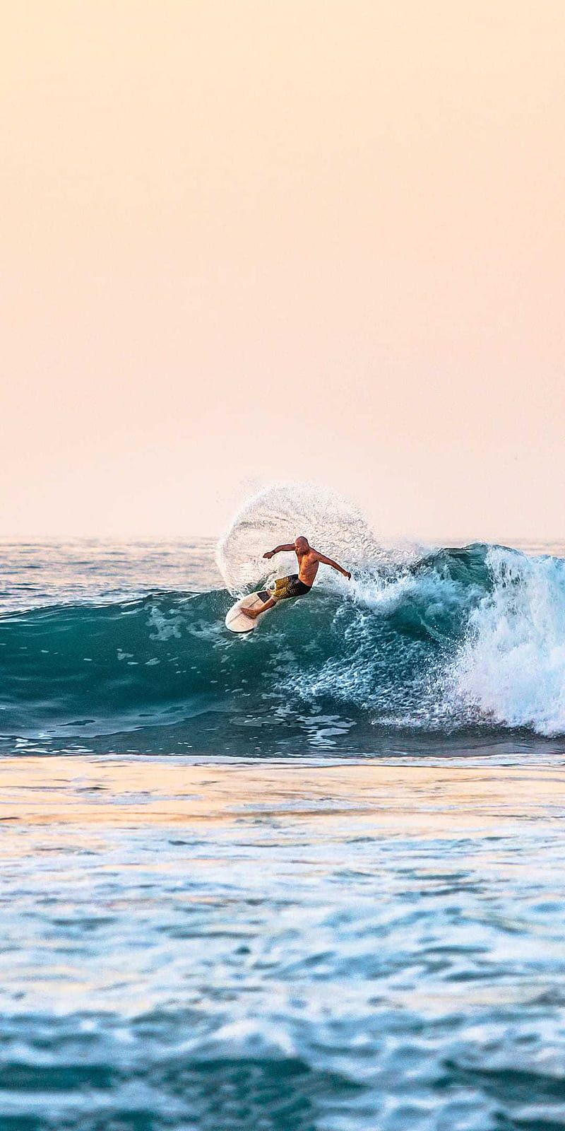 Surfer, Welle, Pastellhimmel, Ozean, HD, Handy-Hintergrund im Hochformat