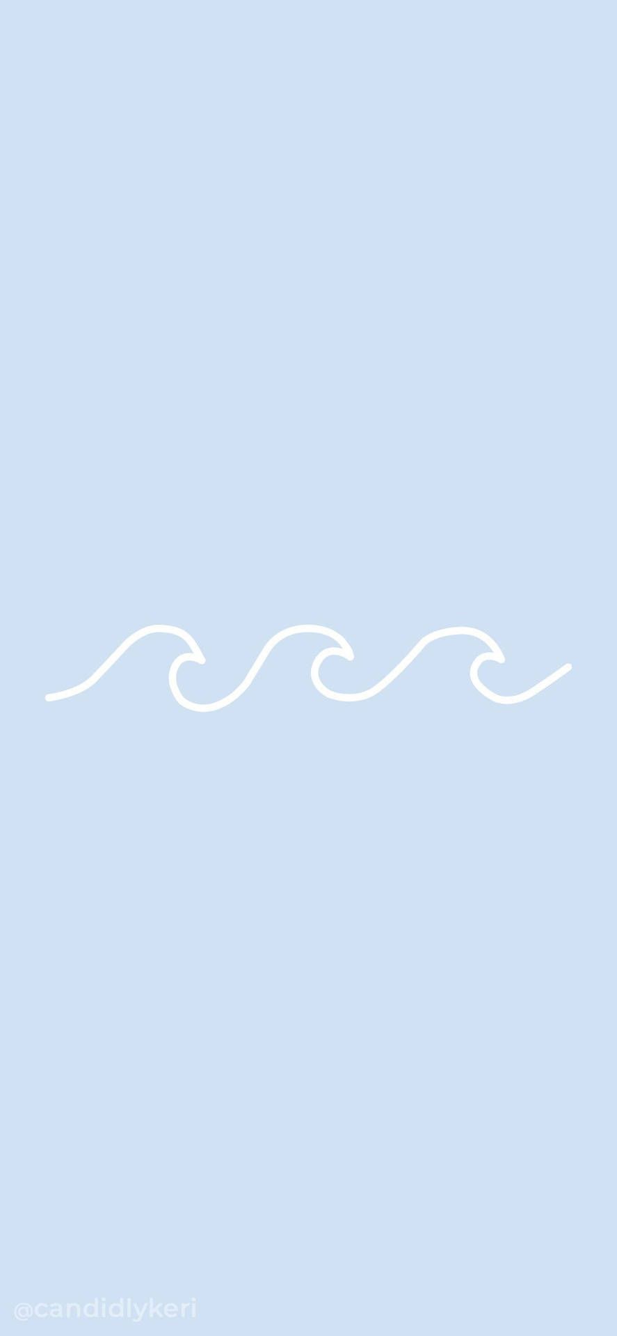 Wellen, Linienkunst, Minimalistisch, Pastellblau, HD, Hintergrundbild fürs Handy