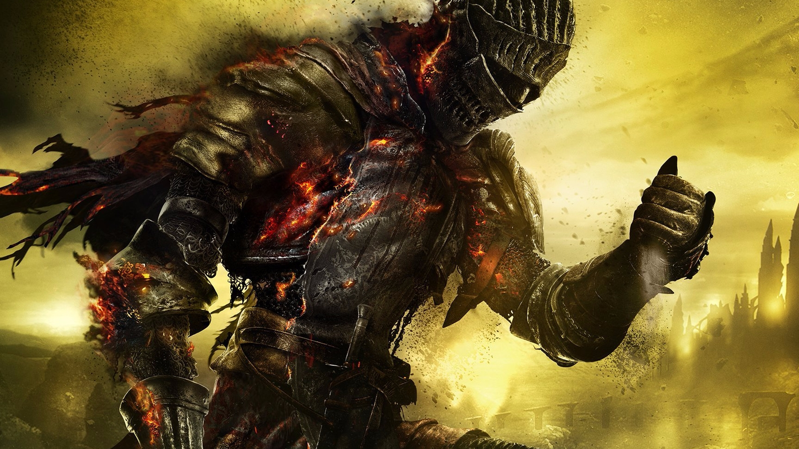 Dark Souls III, Seele der Asche, Glühende Rüstung, Gold, Boss, HD, Windows-Hintergrundbild