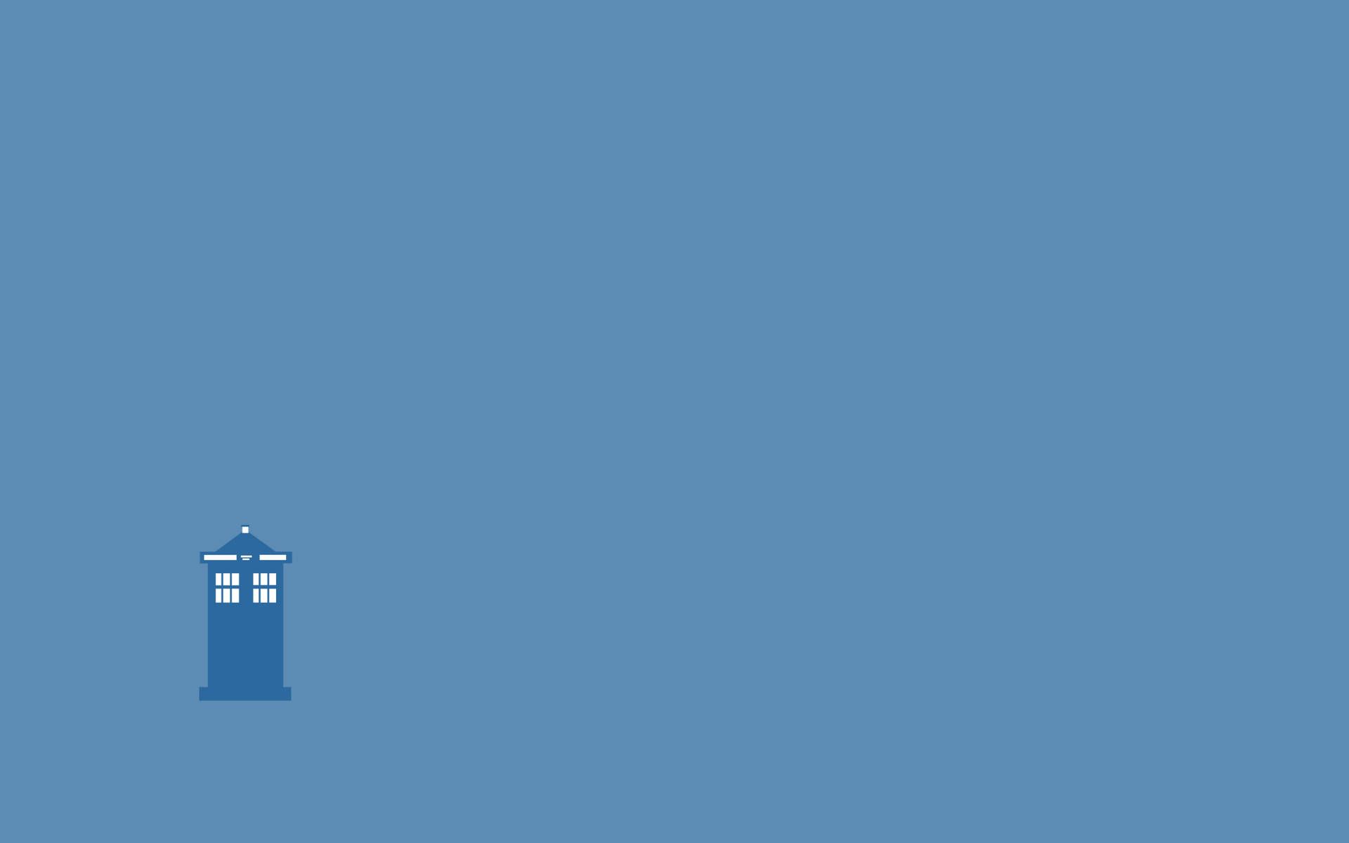 TARDIS, Doctor Who, Graublau, Minimalistisch, 16:10, Full-HD-Hintergrundbild für den Desktop