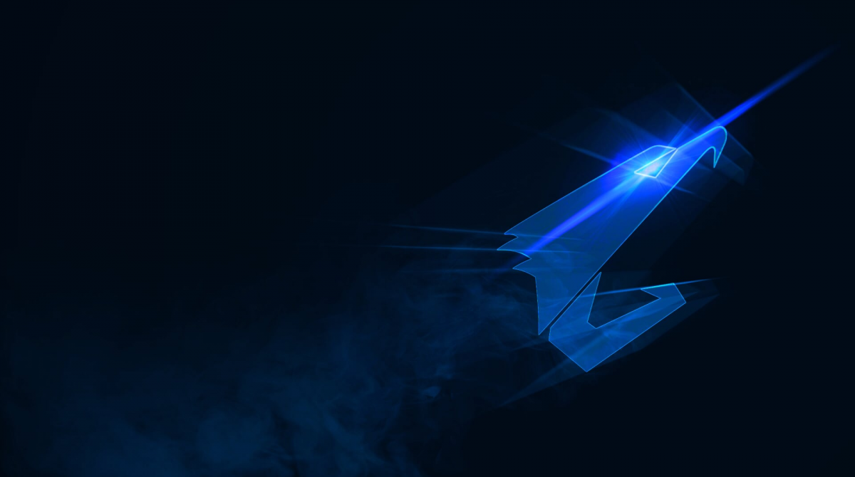 Abstrakt, Leuchtendes Logo, Dunkelblau, Licht, Minimalistisch, Hintergrund