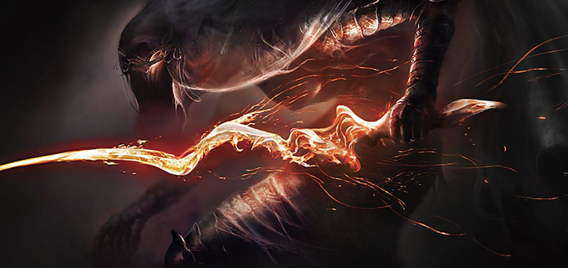 Dark Souls III, Brennende Klinge, Glut, Funken, Dunkel, Full HD, Desktop-Hintergrund für Windows
