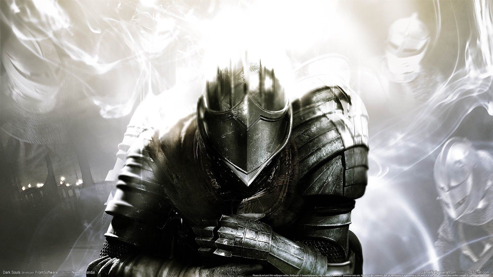 Dark Souls II, Ritter, Rüstung, Nebelgeister, Weiß, 16:9, HD-Hintergrundbild für den Desktop