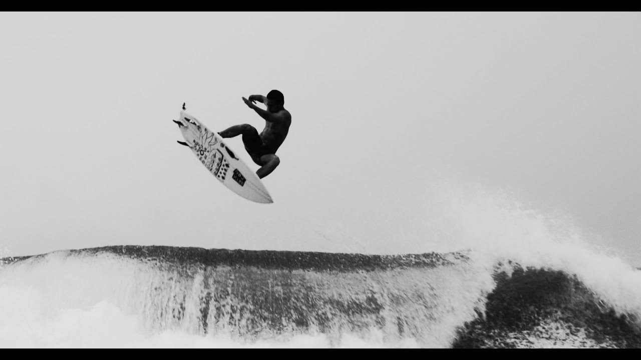 Surfer, Sprung, Schwarzweiß, Welle, Luftsprung, HD, Hintergrund für den Desktop