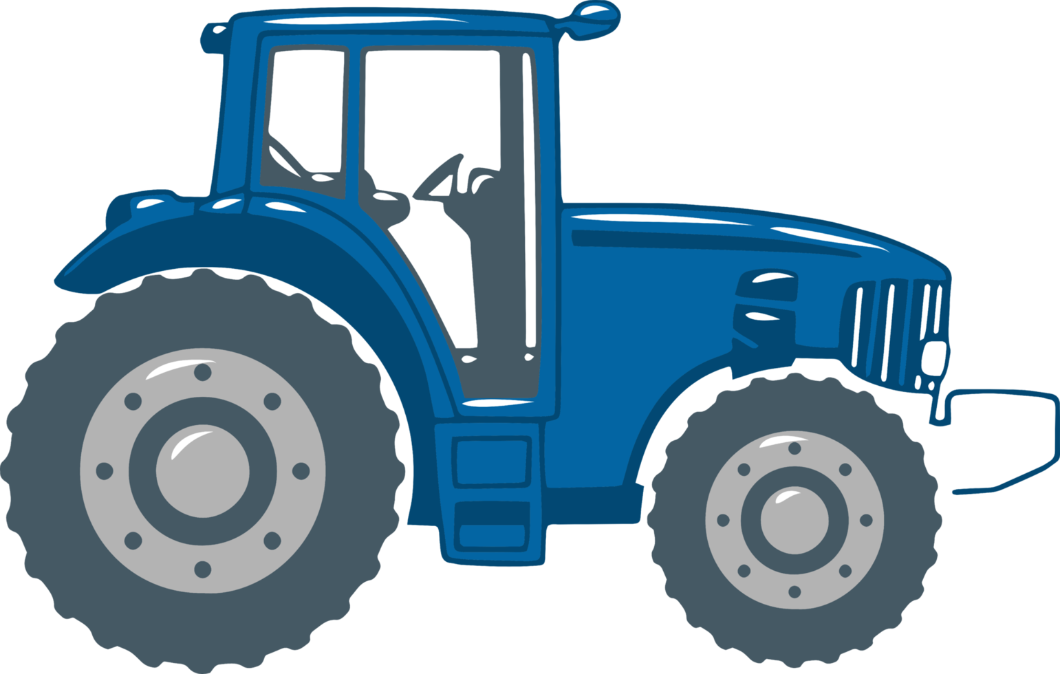 Traktor, Illustration, Blau, Schwarzer Hintergrund, Flat Design, HD Wallpaper