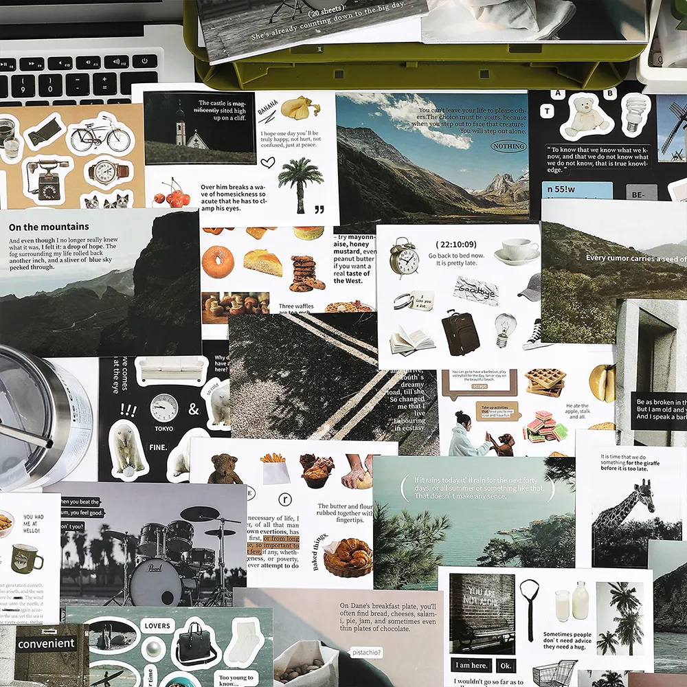 Collage, Moodboard, Reisen, Schwarz-Weiß, Hintergrundbild für iPad und Tablet