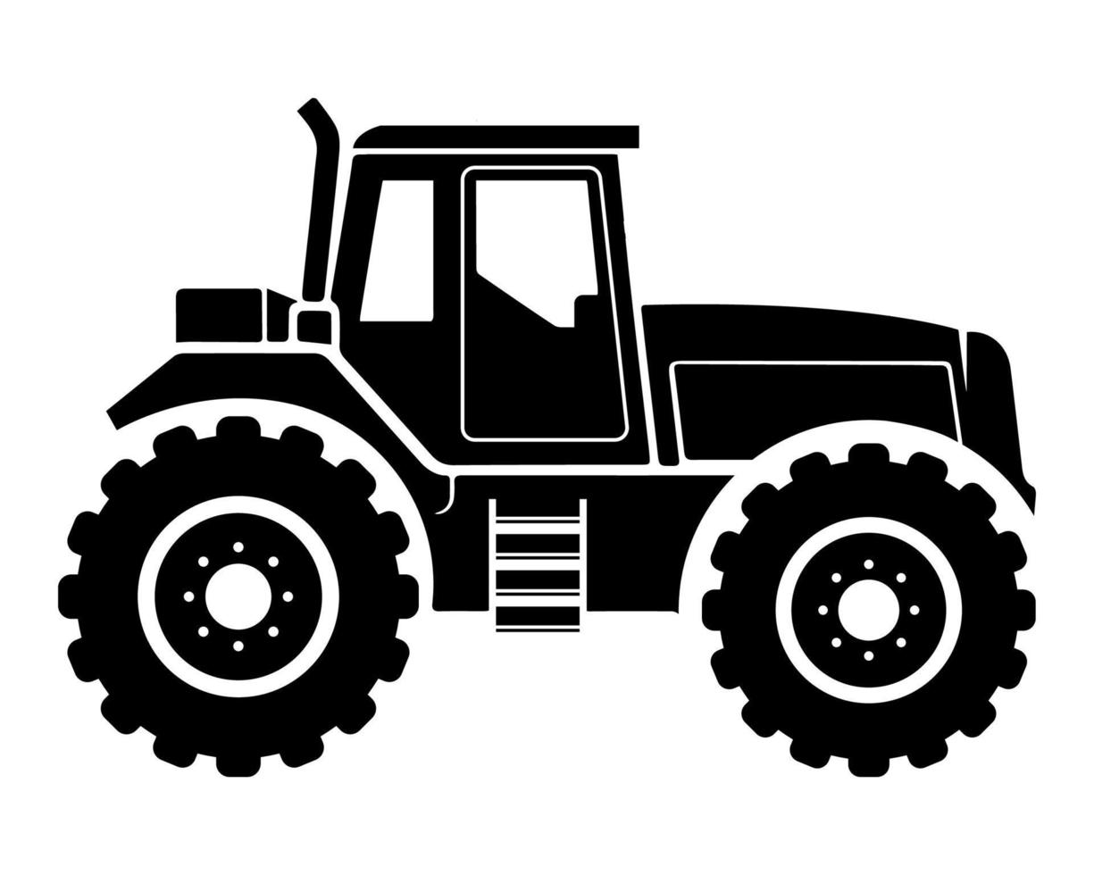 Traktor, Silhouette, Piktogramm, Schwarz, Weißer Hintergrund, Wallpaper