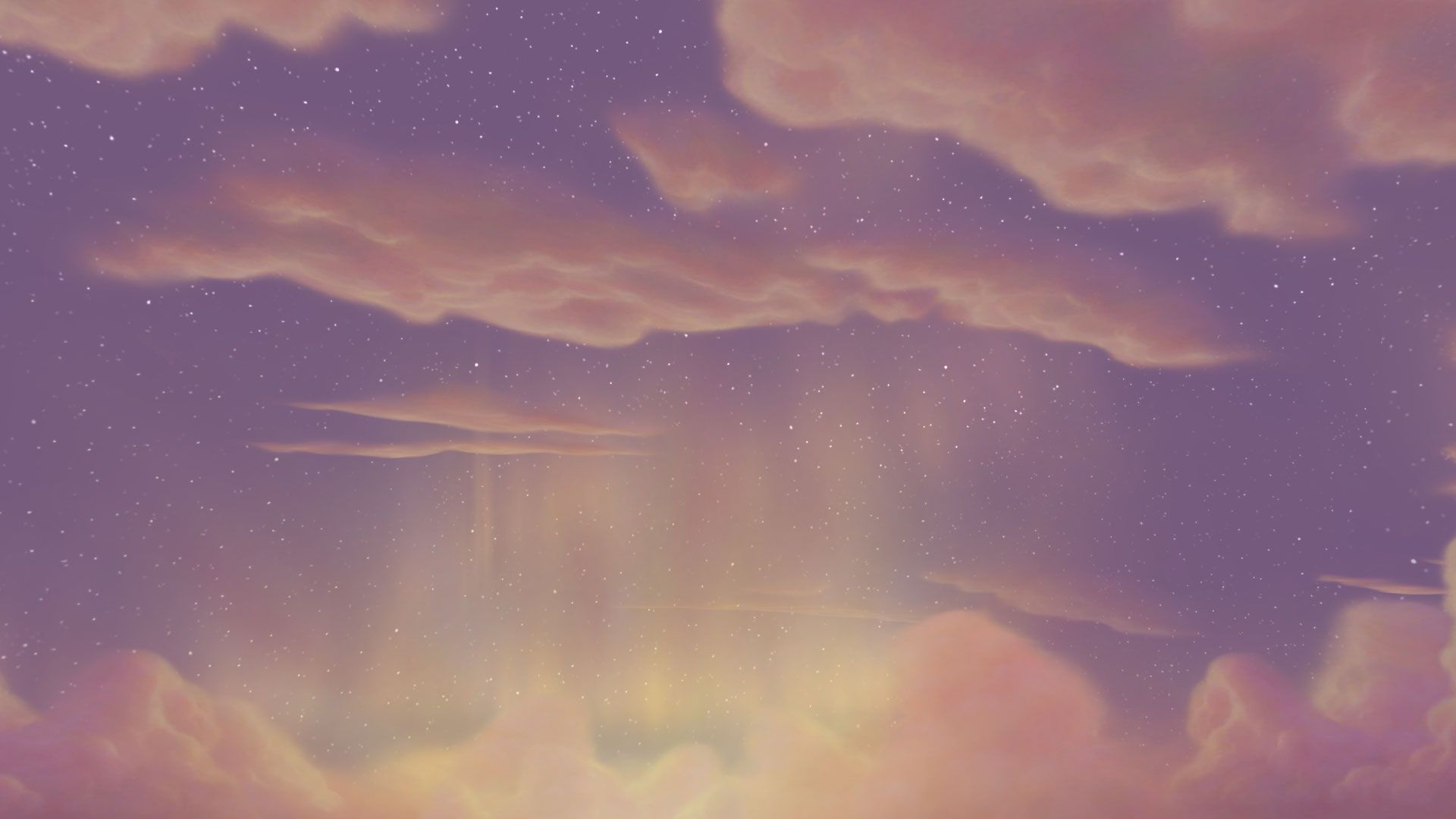 Wolkenhimmel, Lila Töne, Fantasy, Minimalismus, Ruhe, 1920x1080, Full-HD-Hintergrundbild für PC