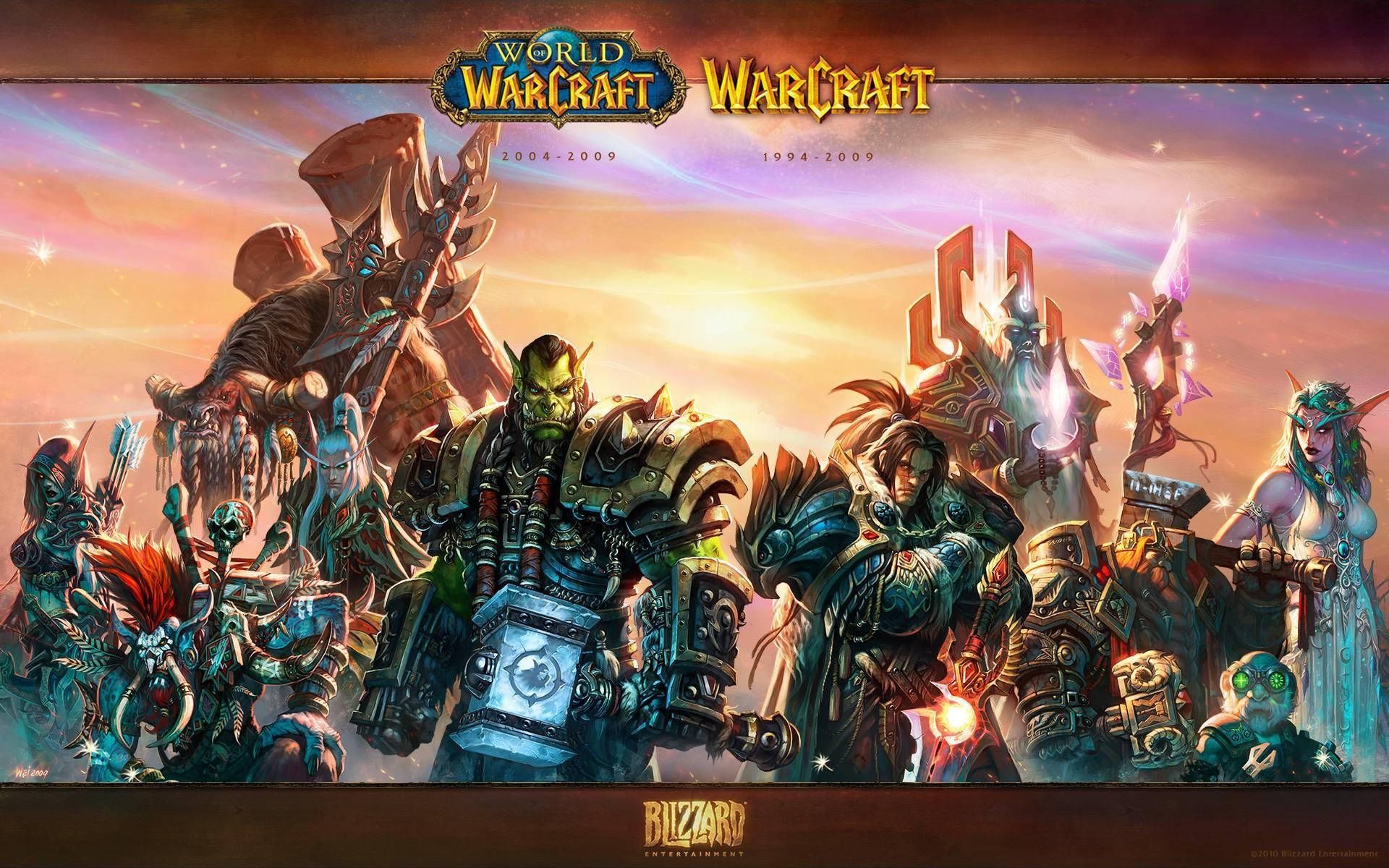 Warcraft, World of Warcraft, Helden, Jubiläum, Gruppenbild, Full HD, MacBook-Hintergrundbild